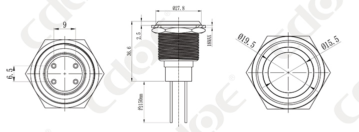 25mm 10a babban canji na yanzu