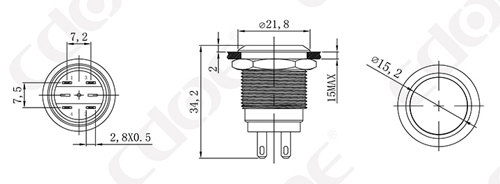 knappbelysning led tryckknapp