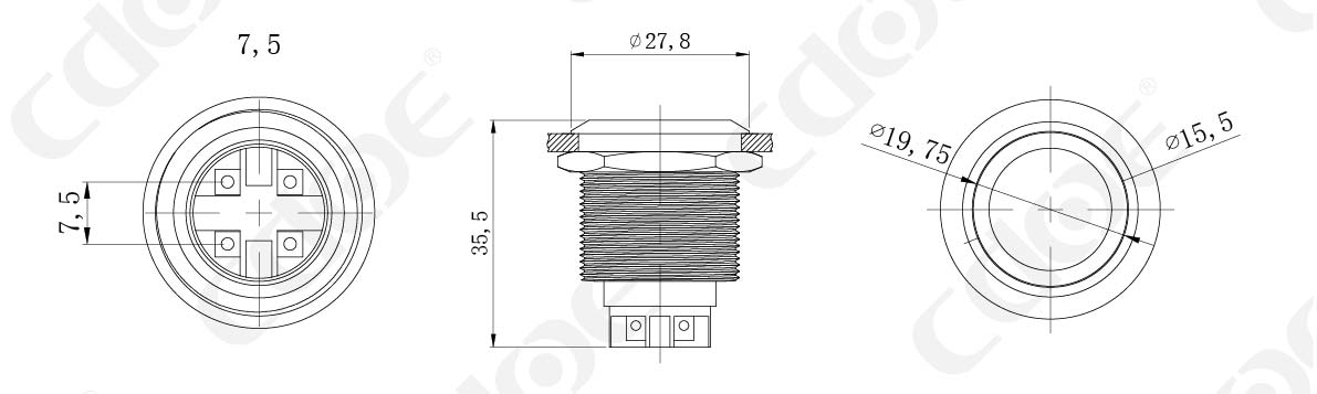 HBDS1GQ25F-11ET-L Taille du produit