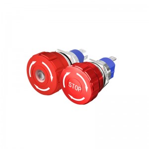 10a emergency stop switch metal Aluminum alloy spdt wateproof ip67 e stop push button 22mm HBDS1-D22C-11(D)TSC