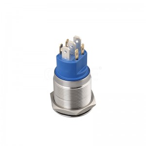 RGB switch 22mm one normally open and one normally close ring led momenatry push button
