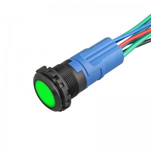 22MM Automatic self reset button 10a high current metal switch 1no1nc rgb tri-color press