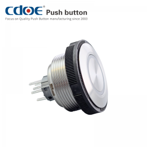 china ip67 switch waterproof 110 volt push button momentary ring led red green 35mm