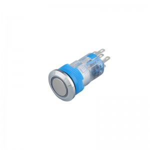12v button 16mm plastic momentary waterproof push switch 1no1nc