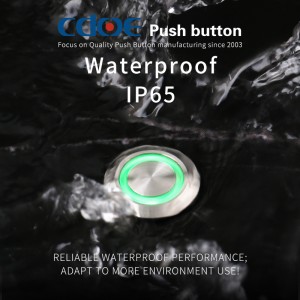 Sorties d'usine pour le fabricant vente directe 3V 5V 12V anneau LED bouton poussoir lumineux 19mm 5A momentané 4 broches interrupteur de bornes