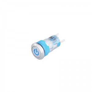 16mm Pushbutton plastic 1no1nc switch power custom symbol