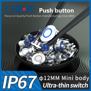 12v 16mm Led Momentary Pushbutton Mini Ring Illuminated Stainless Steel Switch