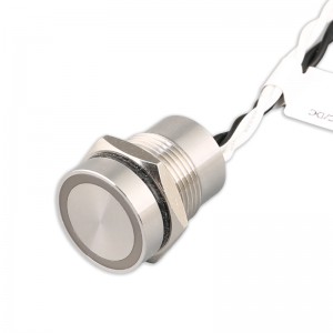 pizeo switch metal flat head waterproof ip68 pushbutton 1no without LED