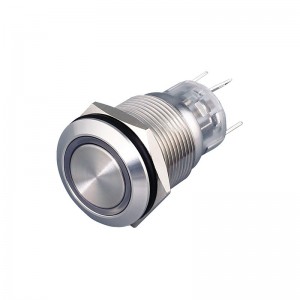 19mm 1no1nc cleaning machine push metal button switch ring led