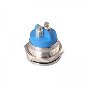 19mm Panel Mount Indicators Blue Flat Round 2 Pins Terminal Signal Pilot Lamp Led