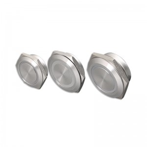 IP67 waterproof push button metal switches 22mm 25mm 30mm ring led stainless steel NO Ultra-thin shell