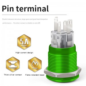 Illuminated Metal 19mm Panel Switches 12V 24V Latching Push Button with Tri-Color Support
