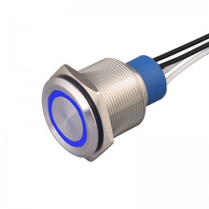 push button light switch 12v ring illuminated waterproof ip67 10a metal