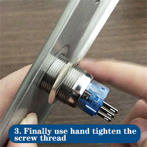 Finally use hand tighten the screw thread