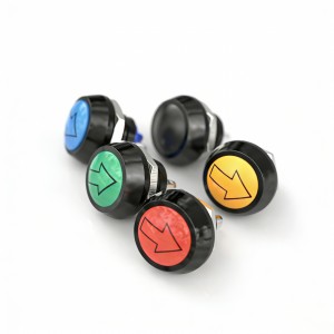 On OFF 12MM button customize logo arrow waterproof Momentary Switch