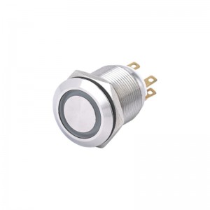 12v push button switch ring led illuminated 220v latching with long style