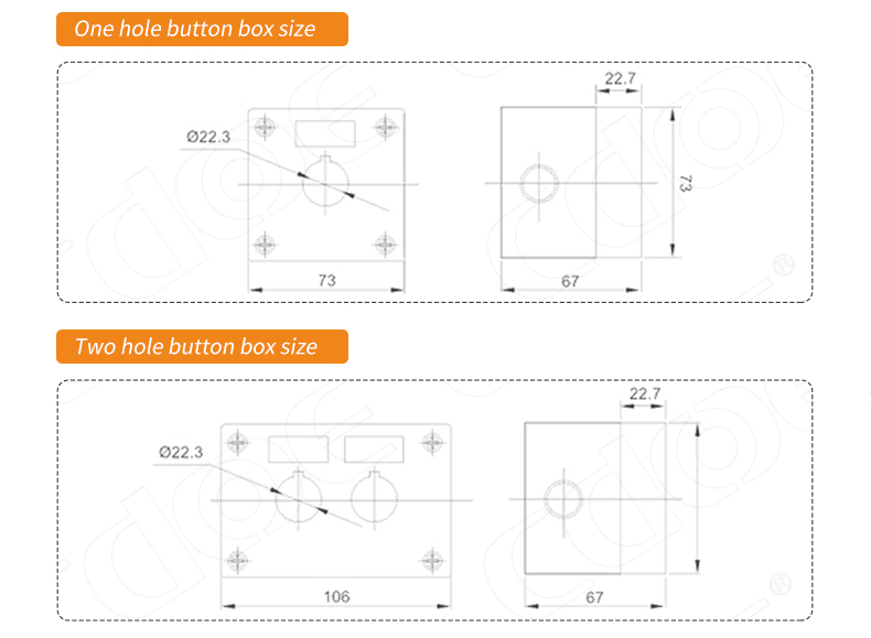 ABS button product size-1