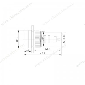 16 mm Plast Ad16-16ds 2 Pins Panel Indikator Ljus Signal Lampa 380v
