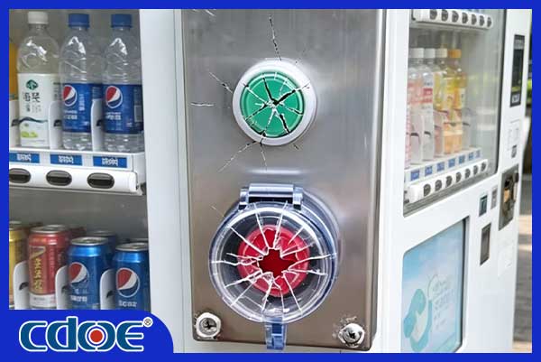 Defekter Druckknopfschalter