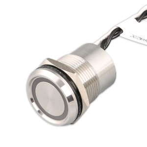 pizeo switch metal flat head waterproof ip68 pushbutton 1no without LED