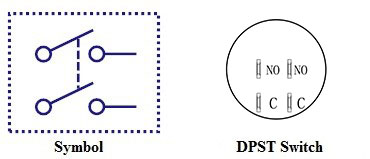 Металлический переключатель DPST-Switch
