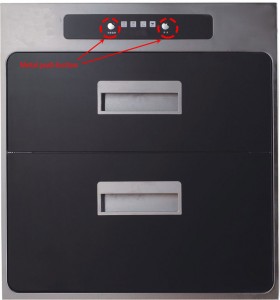 Interruptors de botó de l'armari de desinfecció