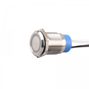 22mm mounting hole ring led Electrical Switch 10a metal push button