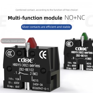 Emergency Stop Switch Nc 22mm loha mena tsy tantera-drano ip65