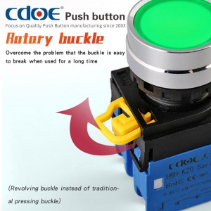 20a High Current Waterproof Momentary push button 1no1nc 2no2nc 22mm Plastic switch with Lights