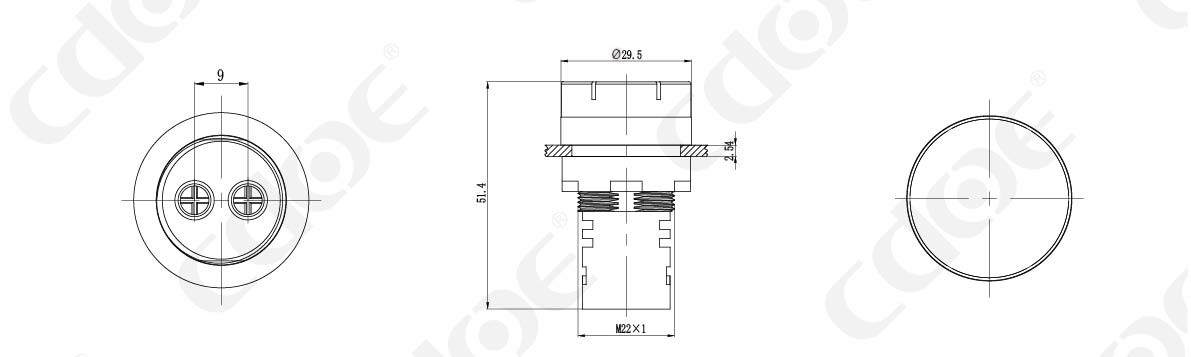 HBD16-22DS Product size