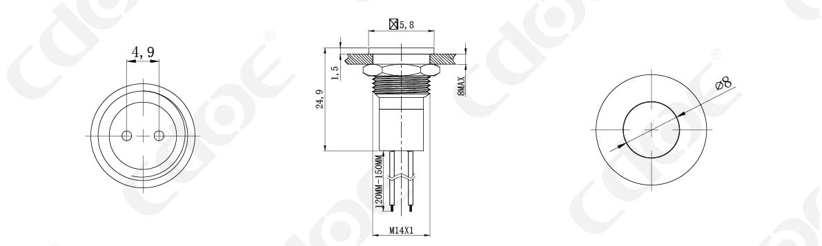 HBDGQ14T Product size