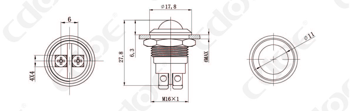 HBDGQ16DG-D Product size