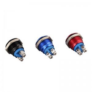 16mm metal oxidized push button switch 1no high head reset momentary push button screw terminal 5A