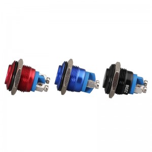 16mm metal oxidized push button switch 1no high head reset momentary push button screw terminal 5A