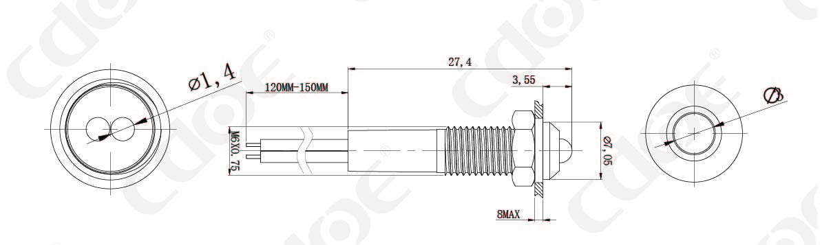 HBDGQ6G-D-Y Product size