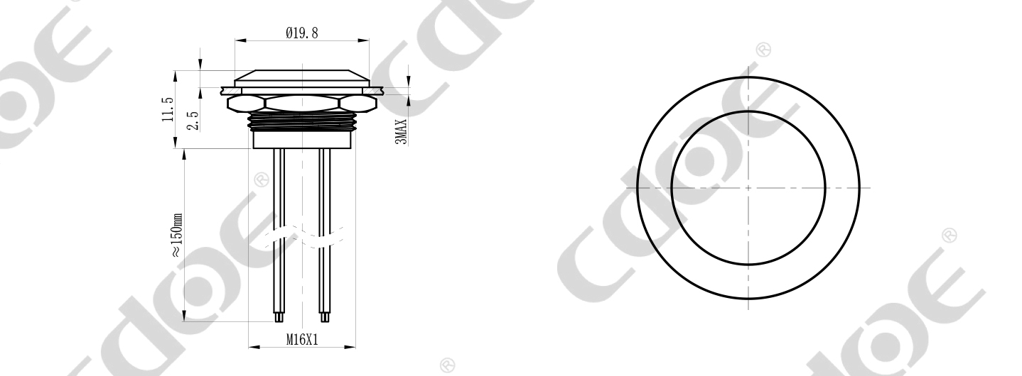 HBDPS16F-10 button