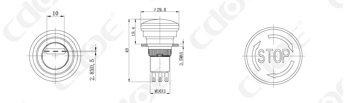 HBDS1-AGQ16-11TS Product size