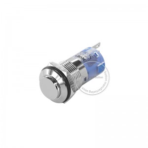 metal high head on off button switch 16mm 1no1nc ip67 momentary made in china