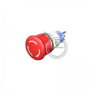emergency button 19MM one normally close stop push lock switch ip65 waterpoof small head CDOE brand