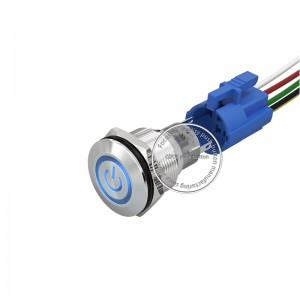 push button suppliers 22mm flat head ring led p...