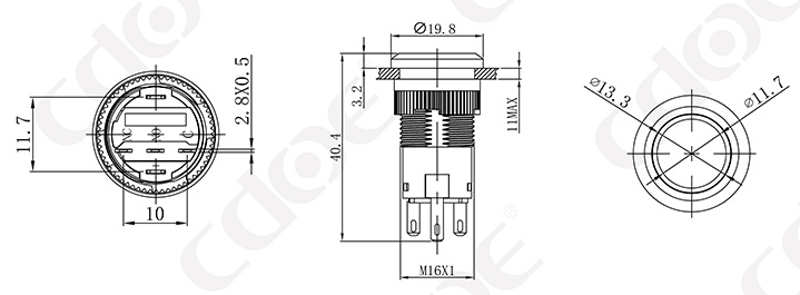 CY series 12v Button 16mm 