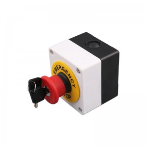 CDOE manufacturer Red emergency stop button with key 22mm maintaind normally open push switch box