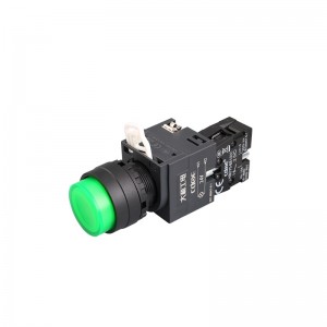 lighted push button 22mm high head press start green 220v illuminated switches no nc