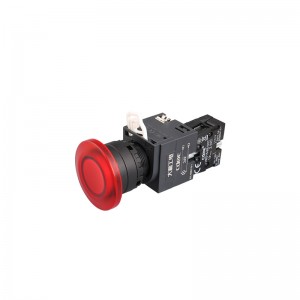 normally open push button mushroom head green 22 mounting holes 1no1nc switches for Industrial machine