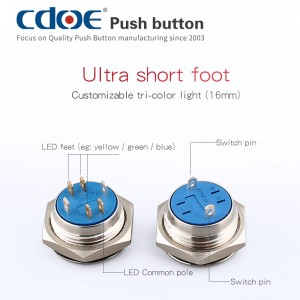 micro 12v switch mini waterproof on off led ring illuminated power push button ip67