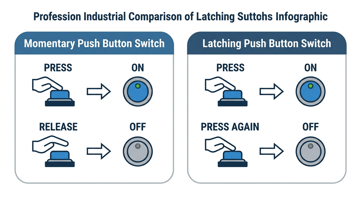 Momentary vs Latching Push button switch