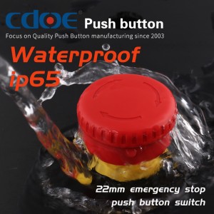 xb2 series 22mm red head push button waterproof Ip65 Charging pile Emergency Stop switch normally open
