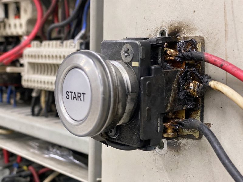 Push Button Contacts Burn Out