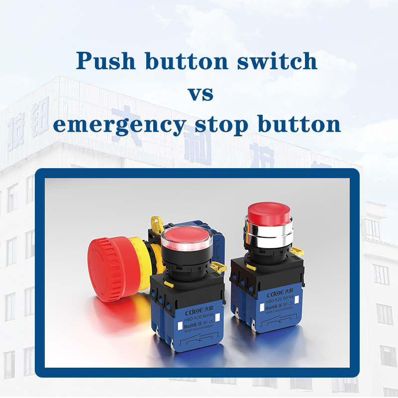 Push button switch vs emergency stop button | CDOE Pushbutton