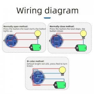 Metal push button 19mm normally open normally close ring power ss 10amp ip67 cdoe product